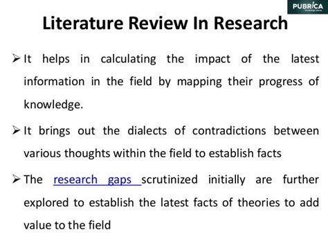 The Role And Importance Of Literature Review In Research