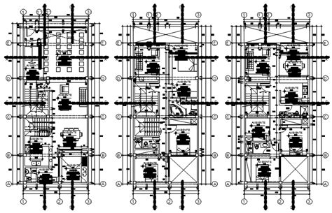 Plan Of House 7 00mtr X 17 30mtr With Detail Dimension In Autocad Cadbull