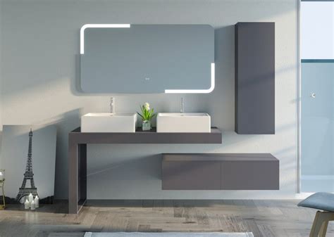 Meuble De Salle De Bain Melizzano Gris Distribain