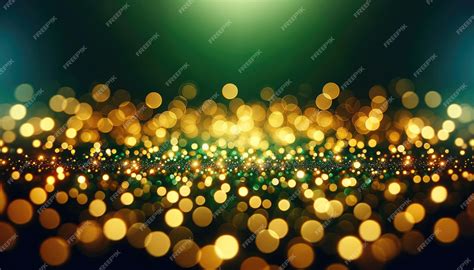 Premium Photo Abstract Golden Bokeh Light Effect Background