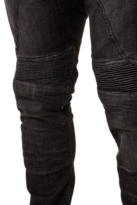 Motorbike Pants Mens Stretch Panel Motorcycle Armoured Jeans Protective