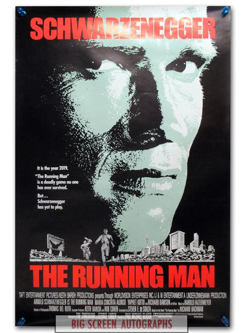 The Running Man one sheet poster | Big Screen Autographs