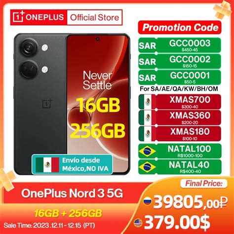 OnePlus Nord 3 5G Versi N Global 16GB De RAM MediaTek Dimensity 9000