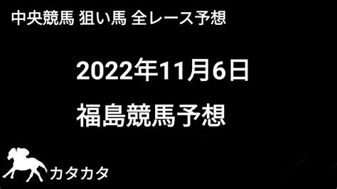 競馬予想 2022年11月6日 福島競馬予想 全レース予想 競馬動画まとめ