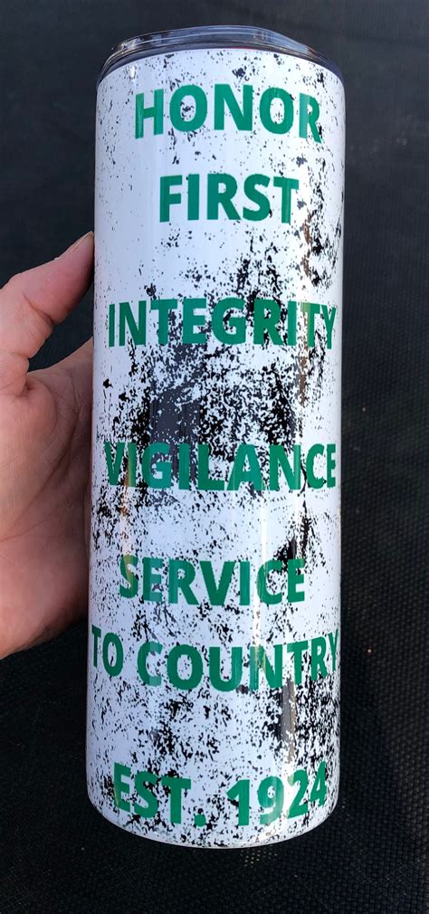 Border Patrol Tumbler Honor First Integrity Vigilance Etsy