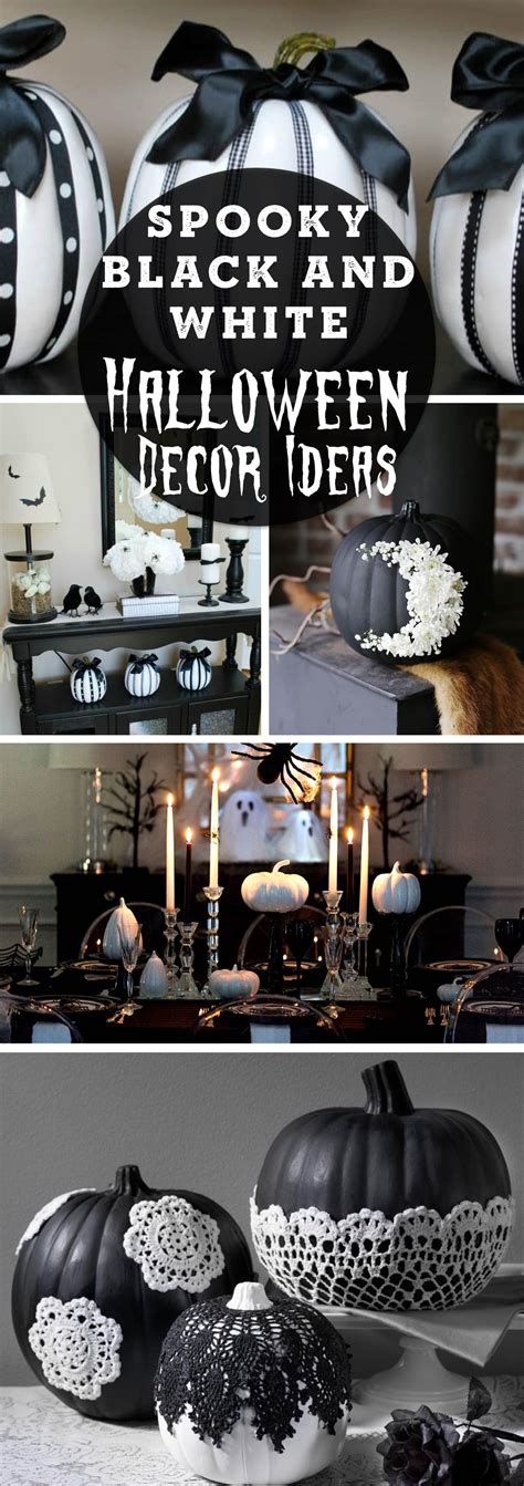 19 Spooky Black and White Halloween Decor Ideas