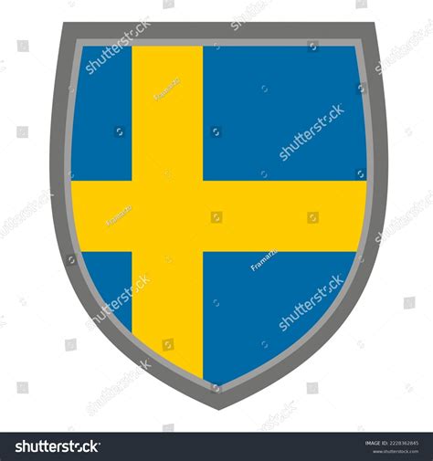 Shield Colors Sweden Flag Original Rgb Stock Vector (Royalty Free) 2228362845 | Shutterstock