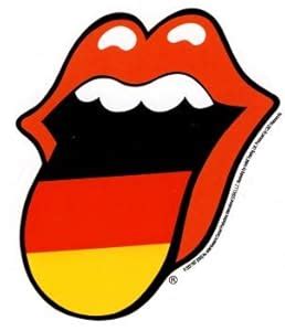 Aufkleber Rolling Stones Zunge Mit Deutschland Fahne Sticker Nr 1562