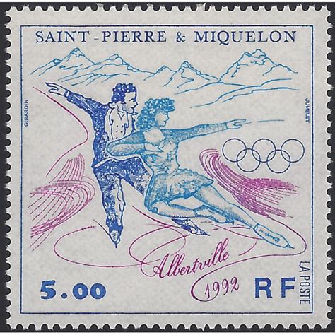 Jeux Olympiques D Hiver Timbre De Saint Pierre Et Miquelon N°559 Neuf Philantologie