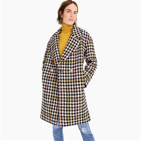 Jcrew Collection Lurex® Tweed Oversized Coat