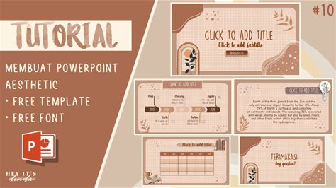 Aesthetic Ppt Animated Slide Mudah Simple Free Template Font Cara