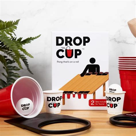 Drop Cup - Family Friendly Party Game for Adults - Pong On A Roll | Buy ...