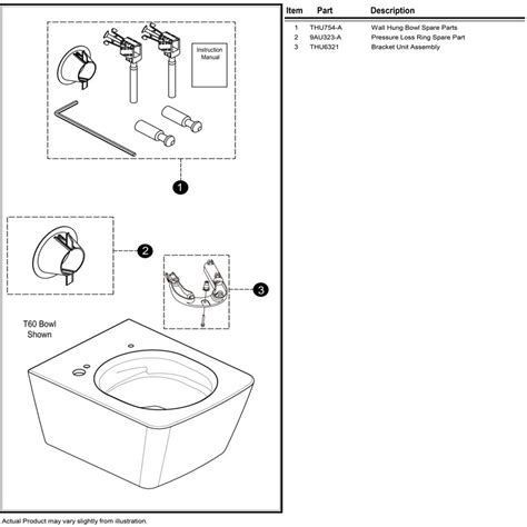 Toto Sp Wall Hung Replacement Parts