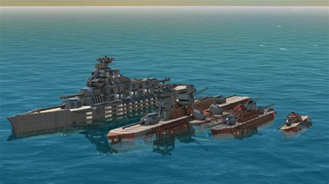 From Right To Left First 4 Ships I Made That Little Boat Is The 1st