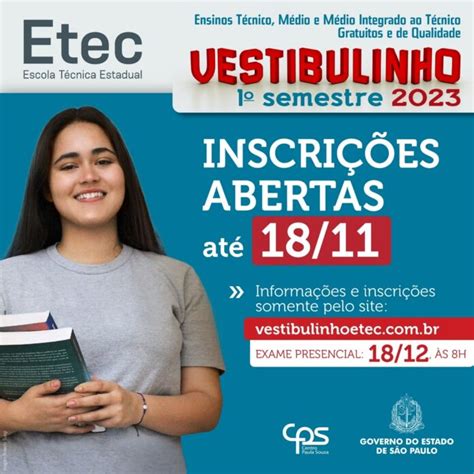 Etec De Avar Abre Inscri Es Para O Vestibulinho Jornal In Foco