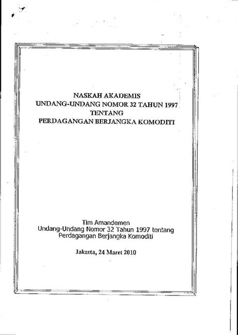 Pdf Ruu Naskah Akademik Ruu Tentang Perubahan Undang Undang Nomor