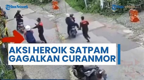 Viral Aksi Heroik Satpam Komplek Gagalkan Percobaan Curanmor Disebut