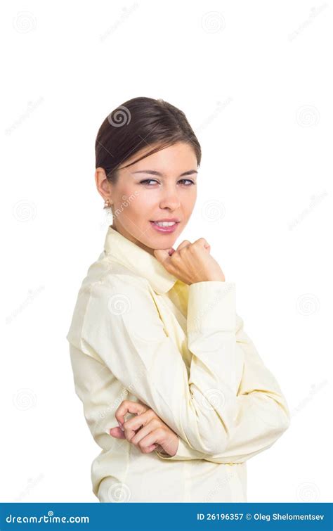 Business Woman With A Sly Glance Stock Image Image Of Gorgeous