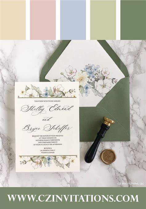 Wedding Invitation Color Palette Jenniemarieweddings