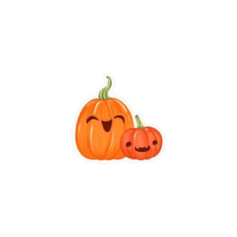 kawaii pumpkins with smiley face and fangs