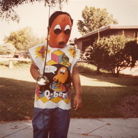 Me As Q Bert 1988 With A Fencing Sword Nightmare Fuel Rnostalgia