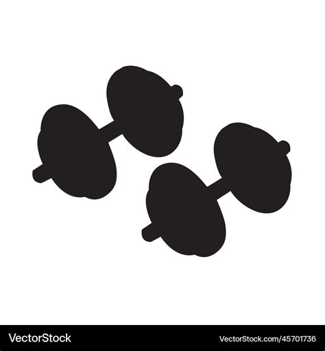 Dumbbell silhouette Royalty Free Vector Image - VectorStock