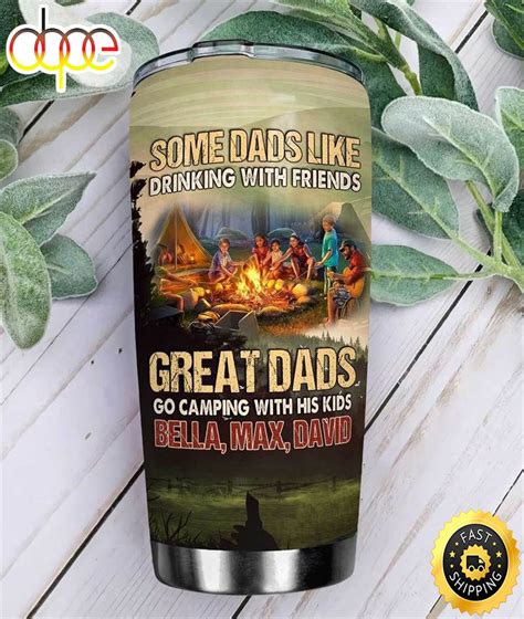 Camping Dad Stainless Steel Cup Tumbler Musicdope80s