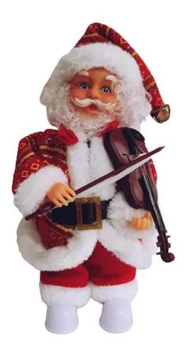 Papai Noel Musical Movimento Violino Acende P S E Cabe A Frete Gr Tis