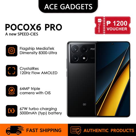 New POCO X6 Pro 5G MediaTek Dimensity 8300 Ultra 120Hz FIow AMOLED 64MP