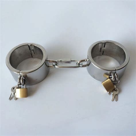 Sex Item Stainless Steel Handcuffs BDSM Bondage Restraints Metal Fetish