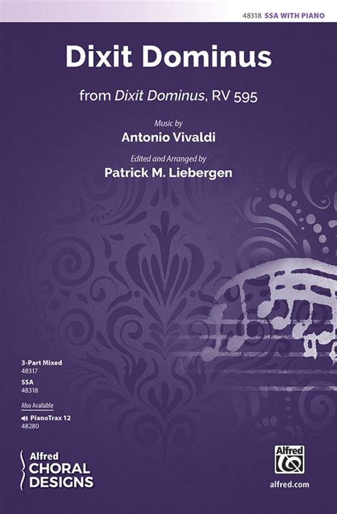 Dixit Dominus SSA Choral Octavo Antonio Vivaldi Sheet Music