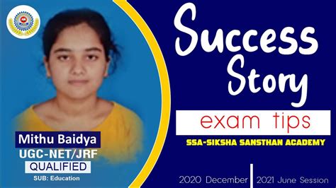 Success Story Of Mithu Baidya NET JRF Exam Tips UGC NET JRF