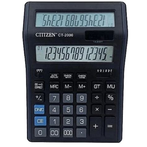 Kalkulator Jumbo Dua Layar Citizen Ct 2000 14 Digit Calculator Kasir