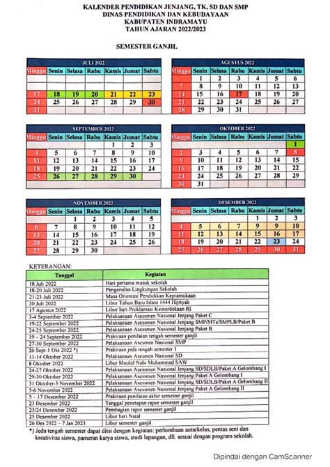 Berita Kalender Pendidikan Tahun Pelajaran Kabupaten Indramayu