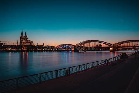 Cologne Skyline Shot with a Beautiful Sunset Stock Photo - Image of landscape, europe: 268094088