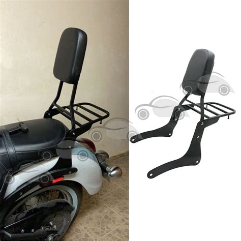 Respaldo De Motocicleta Sissy Bar Portaequipajes Negro Para Kawasaki