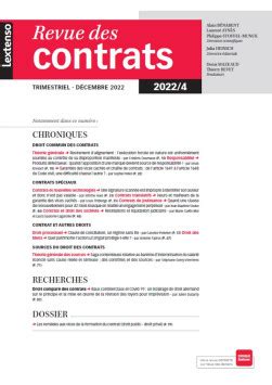 Revue Des Contrats N Collectif Lgdj Fr