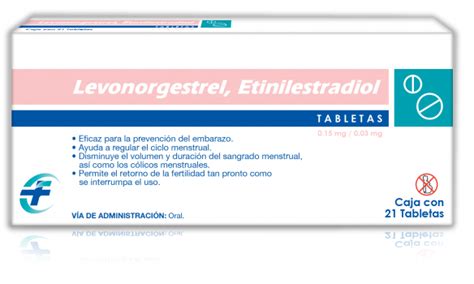 MP LEVONORGESTREL ETINILESTRADIOL C 21 TABLETAS Farmapronto