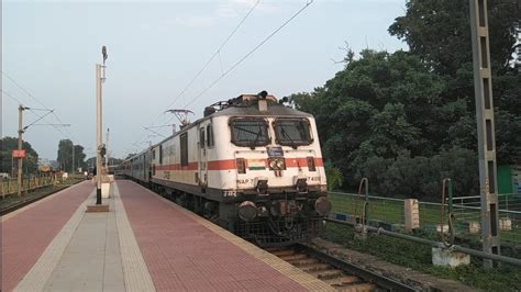 Bhubaneswar New Delhi Duronto Express Arriving Adra Junction With