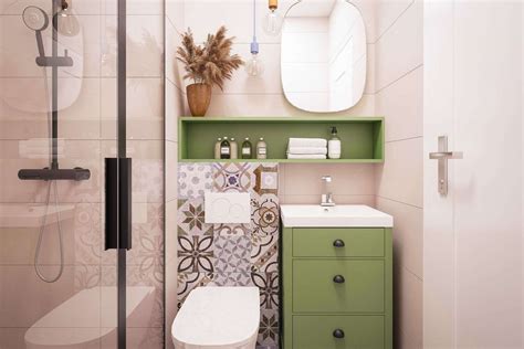 Small Bathroom Design Ideas With Green Accent