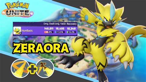 Untouchable Combo Zeraora Solo Gameplay Pokemon Unite Youtube