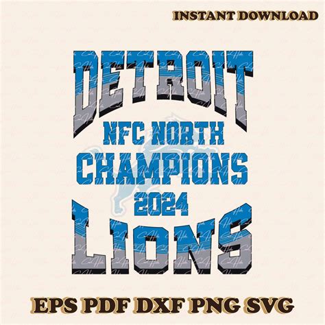 Detroit Nfc North Champions Svg Inspire Uplift