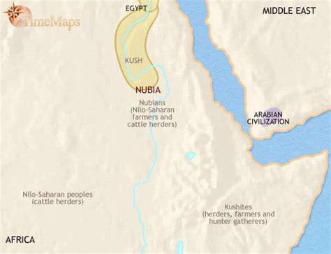 Map of Nubia in 30 BCE: Trade and Threat | TimeMaps