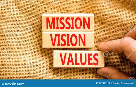 Mission Vision Values Symbol Concept Words Mission Vision Values On