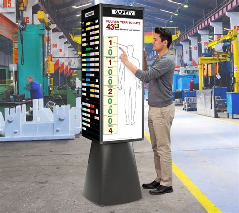 Rotocube Free Standing Rotating Whiteboard Bulletin Tower