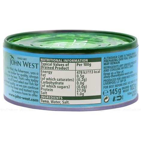 John West Tuna Chunks In Brine Tins 100 Traceable Fish Cans UK Pack 12