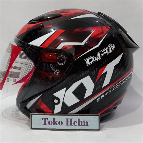 Jual Helm KYT Half Face KYT DJ MARU Motif Dijual 6A9 Shopee Indonesia