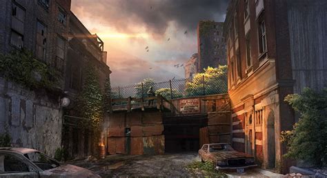 Brown Painted Building Apocalyptic Artwork Ruin Sky HD Wallpaper