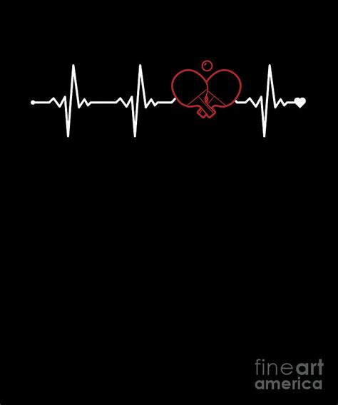 Ping Pong Heartbeat Table Tennis Paddles Balls Ping Pong Digital Art By