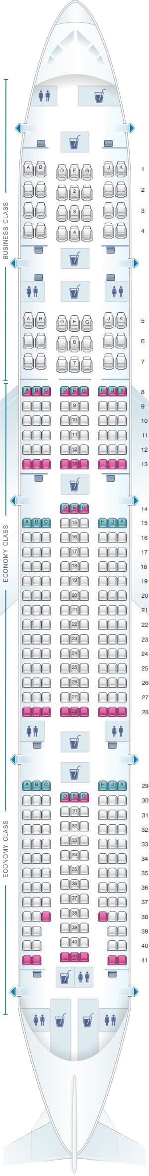 Boeing 777 300ER Turkish Airlines Seat Map - Airportix